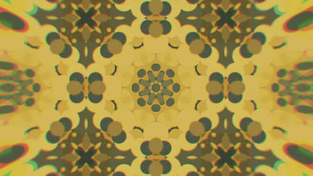 Abstract Colorful Painted Kaleidoscopic Graphic Background. Futuristic Psychedelic Hypnotic Backdrop Pattern With Textureの写真素材