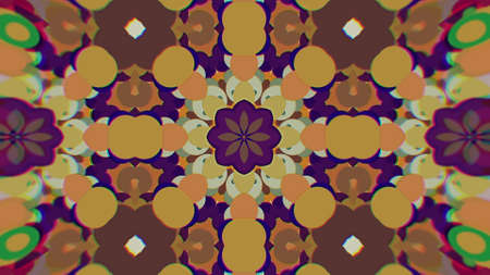 Abstract Colorful Painted Kaleidoscopic Graphic Background. Futuristic Psychedelic Hypnotic Backdrop...