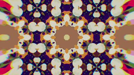 Abstract Colorful Painted Kaleidoscopic Graphic Background. Futuristic Psychedelic Hypnotic Backdrop...