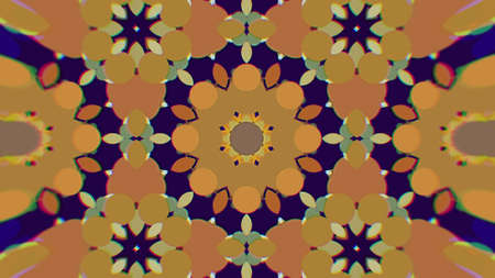Abstract Colorful Painted Kaleidoscopic Graphic Background. Futuristic Psychedelic Hypnotic Backdrop...