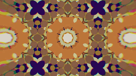 Abstract Colorful Painted Kaleidoscopic Graphic Background. Futuristic Psychedelic Hypnotic Backdrop...