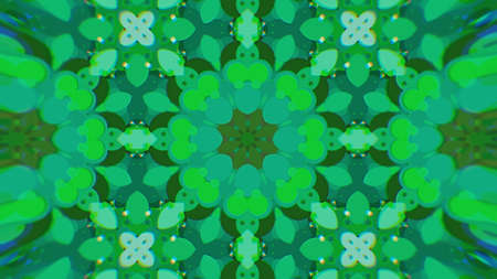 Abstract Colorful Painted Kaleidoscopic Graphic Background. Futuristic Psychedelic Hypnotic Backdrop Pattern With Textureの写真素材