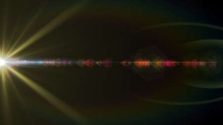abstract of lighting digital lens flare in dark background