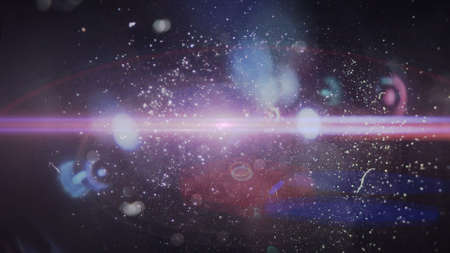 abstract of lighting digital lens flare in dark background