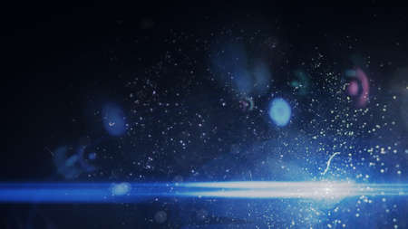 abstract of lighting digital lens flare in dark background