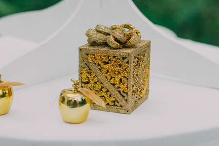 Rustic wedding photo zone. Hand made wedding decorations includesの写真素材