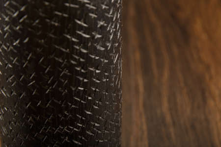 Wooden object on a wooden background, texture of a sea oakの写真素材