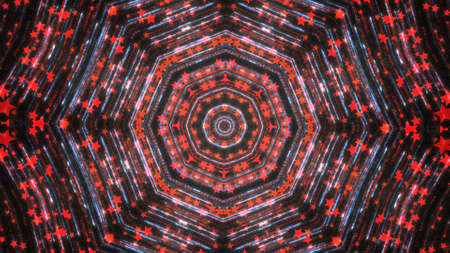 Abstract kaleidoscope background with bright details and elements.の写真素材