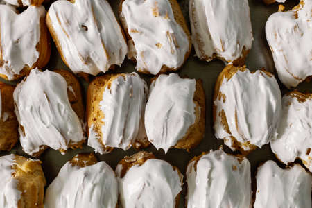 Cakes on a spacing in large quantities.の写真素材