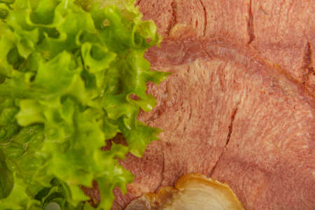 Sausage cuts of different varieties on a plate