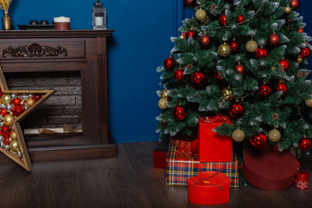 Very beautiful New Years backlit scenery in a photo studio.の写真素材