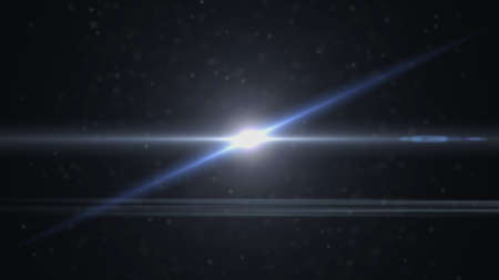 Real Lens Flare Shot in Studio over Black Background. Easy to add as Overlay or Screen Filter over...