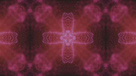 Abstract kaleidoscope background. Beautiful multicolor kaleidoscope texture. Unique and inimitable design. Geometrical symmetrical ornament.の写真素材