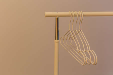 Beautiful clothes hanger in the interior close-up.の写真素材