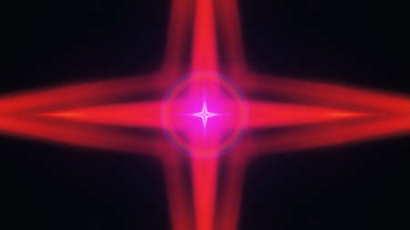 Beautiful designer drawing illustration with rays and black background.