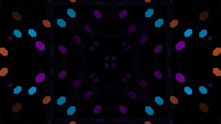 Designer kaleidoscope background with beautiful elements. New trends.