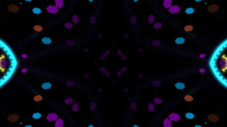 Designer kaleidoscope background with beautiful elements. New trends.