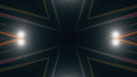 Beautiful designer drawing illustration with rays and black background.