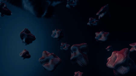 Large virus cells in the human body.の写真素材