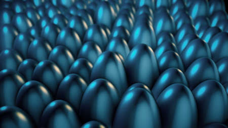 Textured metal cones in 3D highlighted in different colors.の写真素材
