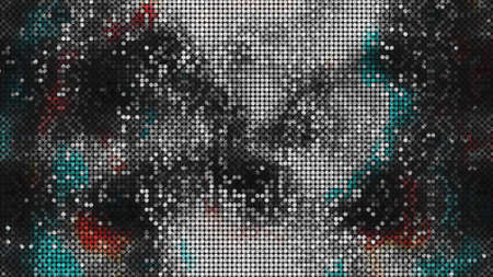 Beautiful geometric abstract background with color accents.