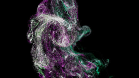 Multi-colored flying particles. 3d illustration. Background for the designer.