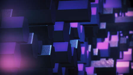 Background of hexagons illuminated by colored light.