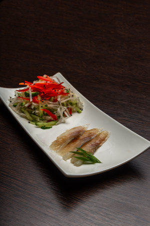 Salted Fish with Vegetables Japanese Styleの写真素材