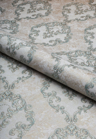 Large roll of wallpaper for the wall with a beautiful textureの写真素材
