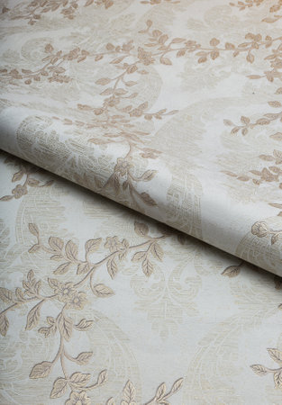 Large roll of wallpaper for the wall with a beautiful textureの写真素材