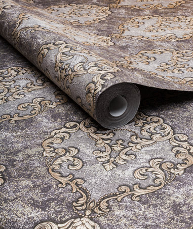 Large roll of wallpaper for the wall with a beautiful textureの写真素材