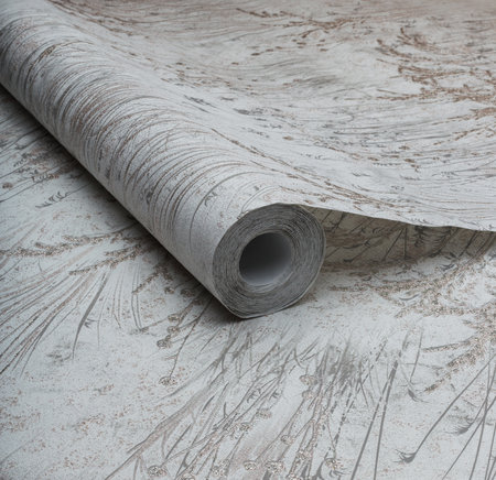Large roll of wallpaper for the wall with a beautiful textureの写真素材