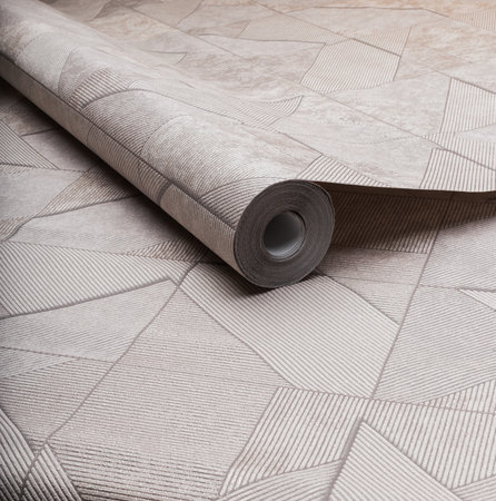 Large roll of wallpaper for the wall with a beautiful textureの写真素材