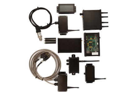 Modern electronic circuits on a white background, a set of various devicesの写真素材