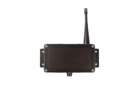 Modern electronic device on white background
