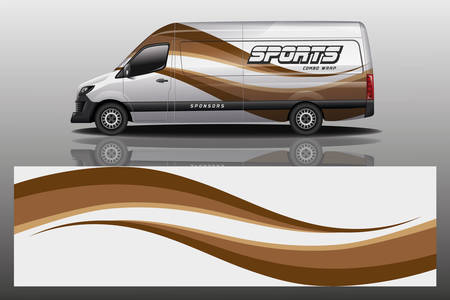 van car decal wrap design vector van car decal wrap design vectorのイラスト素材