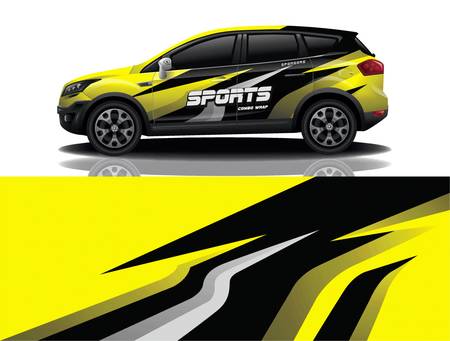 sport car decal wrap design vector sport car decal wrap design vectorのイラスト素材