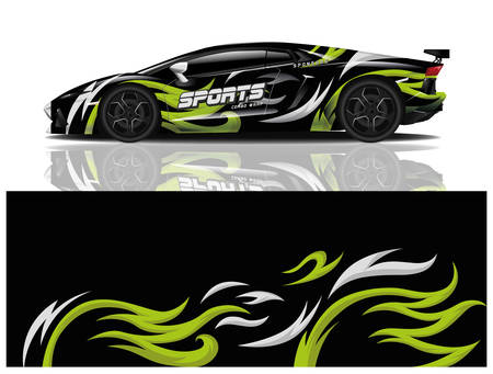 sport car decal wrap design vector sport car decal wrap design vectorのイラスト素材