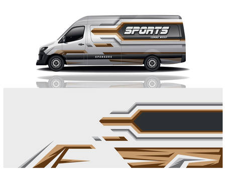 van car decal wrap design vector van car decal wrap design vectorのイラスト素材