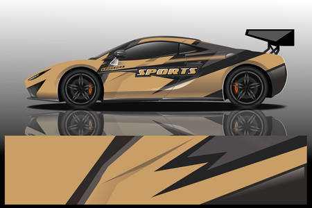 sport car decal wrap design vector sport car decal wrap design vectorのイラスト素材