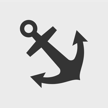 Anchor or pearce. Silhouette vector icon.のイラスト素材