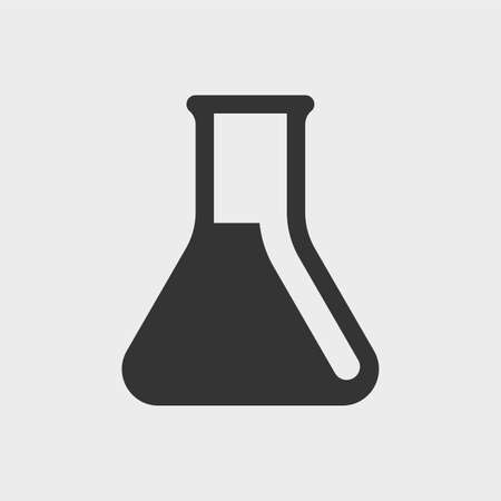 Chemisrty. Simple vector black and white icon or pictogramのイラスト素材