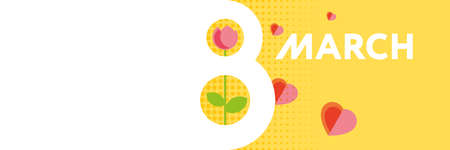 Banner for International Womens Day. Vector illustrationのイラスト素材