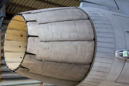 exhaust of aircraftの写真素材