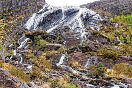 Cascade in Inchiqin Park in County Kerry,Irelandの写真素材