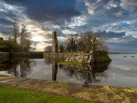 Tiny harbour on the Lough Derg in Ireland