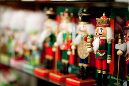 A row of nutcracker soldiers