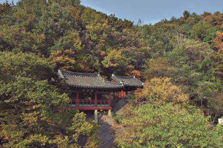 Jeonggak on the hillsideのeditorial素材