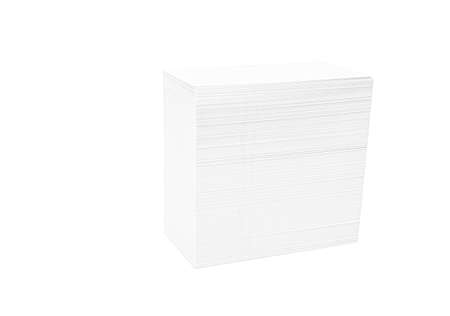 Blank business cards stack isolated on white
