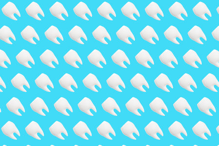 Abstract blue and white tooth pattern background.の写真素材